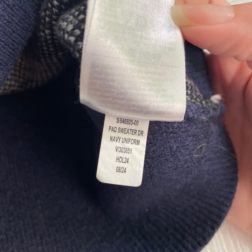Baby Gap Paddington Bear CashSoft Sweater Dress Navy Blue Sz 12-18 Months RARE - Picture 8 of 13
